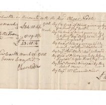 Town Records:  Reverend Oliver Noble'a Account, March 26, 1788 /