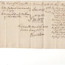 Town Records:  Reverend Oliver Noble'a Account, March 26, 1788 /