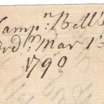 Town Records: Sampson Bell's Order, March 1, 1790 /