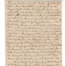 Town Records:  Rev. Oliver Noble's Discharge to the town, October 14th, 1789 /