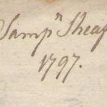 Town Records:  Sampson Sheafe's 1797 /