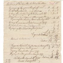Town Records:  John Tarlton's Account, 1798 /