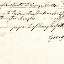 Town Records:  The Town of New Castle to George Tarlton /