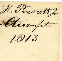 Town Records:  Henry Prescott, Jr. Account, 1813 /