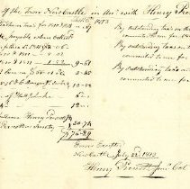 Town Records:  Henry Prescott, Jr. Account, 1813 /