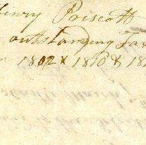 Town Records:  Henry Prescott for Outstanding Taxes, Year 1802 and 1810 and