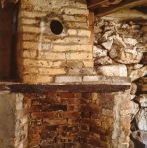 Cellar fireplace at Joseph Morse house