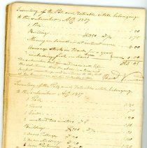 Town Records:  1817 Inventory /