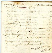 Town Records:  1817 Inventory /