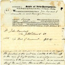 Town Records:  We command you to attach the goods or estate of John Randall /