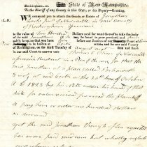 Town Records:  We command you to attach the goods or estate of Jonathan Locke, Jun. /