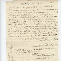 Town Records:  Writ: Fifield vs Foye /