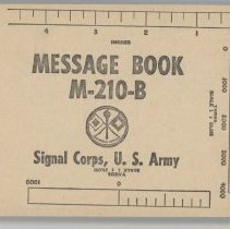 Message Book, Signal Corps, U.S. Army