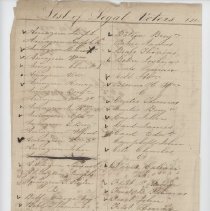 List of Voters for 1842