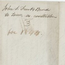 John Frost's Bond to town as constable for 1844