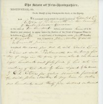 Writ John Norton vs Charles E. Ritson