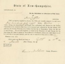 To the Selectmen of New Castle, New Hampshire: Notice of assessment of poll taxes