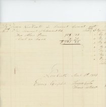 Account Current Alms House 1843