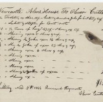 Town Records: New Castle Alms House, Oliver Cutts /