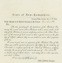 Town Records:  To the Chairman of the Board of Selectmen /