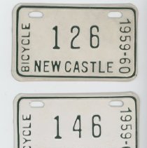 Children's bicycle license plates, 1959-1960