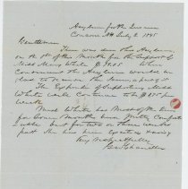 Town Records:  George Chandler's Letter, Selectmen of New Castle, NH. regarding expenditures for Mary White at the Asylum for the Insane