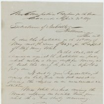 Andrew MacFarland Letter to the Selectmen in relating to Miss M. White