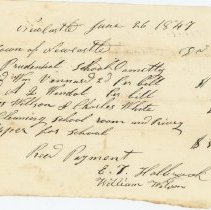 Town Records:  School Committee Bill /