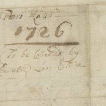Town Records / Province Rates, 1726 to be collected by Constable Samuel Ell