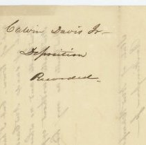 Town Records / Calvin Davis Jr. Deposition Recorded