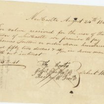 Town New Castle's note to Thomas Tarlton for #752.41