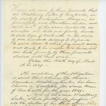 Constable Bond for 1849 W. Locke
Bond for 1849 W. Locke