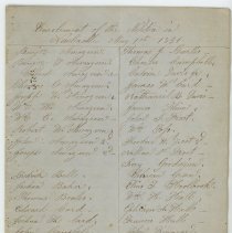 Enrollment of Militia for 1851, 1852, and 1853