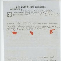 Town Records / Writ Daniel Bailey vs. John Kinnear