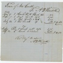 Town Records:  Town of New Castle bill from A.Q. Wendell /