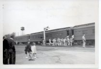 Military Unit during WWII boarding trains