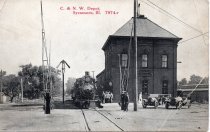 Chicago & North Western depot and train