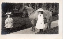 Two little girls and a pony