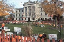 Pumpkins on Courthouse lawn, 2002