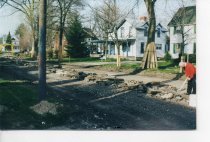 Center Cross Street, Sycamore, Illinois removal of Interurban Railroad