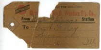 C & NW RailwayShipping Tag