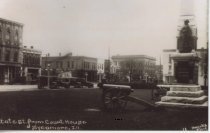 View of State Street from the Courthouse, showing the cannon