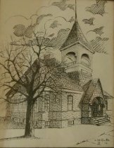 Print of South School, Sycamore Illinois