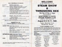 Program of Steam Show Sycamore Illinois 1985