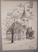 South School Drawing by L. Bute