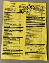 Menu, Tom & Jerry's, DeKalb