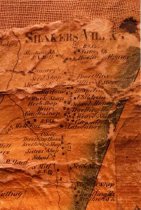 Color photograph of a Columbia County map from 1858