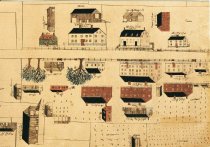 THE SHAKER VILLAGE AT ALFRED MAINE, 1845