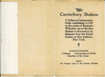 Souvenir Folder of the Shakers, East Canterbury, N.H.