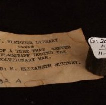 Bark of tree from Revolutionary War era flagstaff